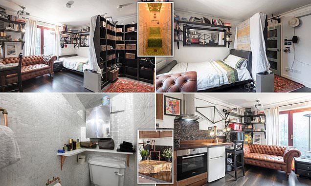 Tiny studio flat with an oven in reaching distance of bed goes on rental market for